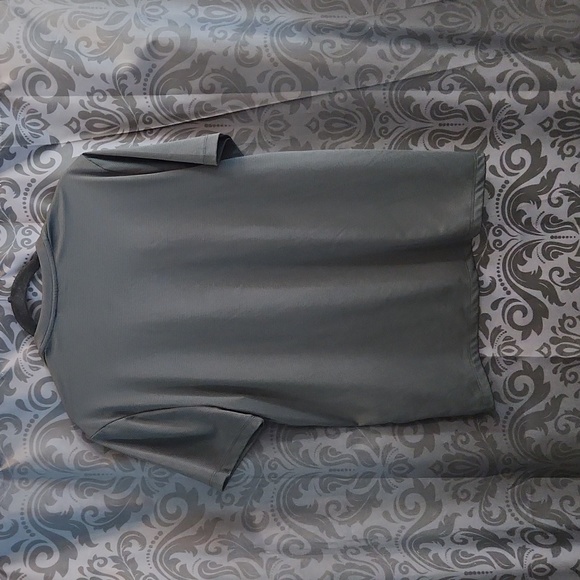 Black v neck dress shirt - Picture 2 of 4